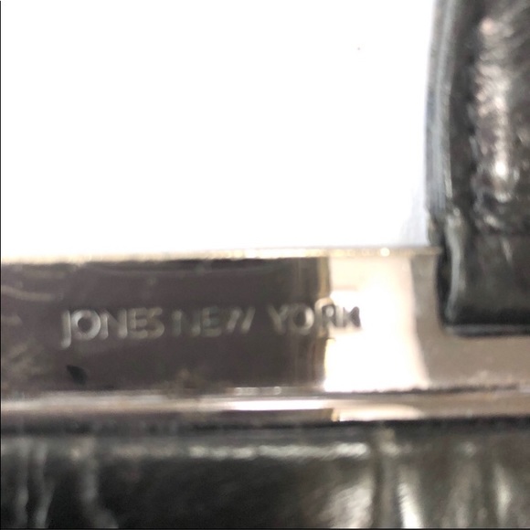 Genuine leather black croc look bag - Picture 3 of 7